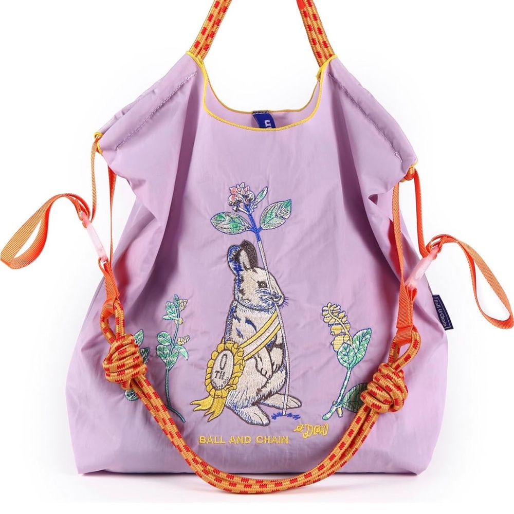 Ball & Chain Purple Rabbit 🐰 Tote Bag 🐇